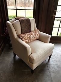 Pair of Side Chairs in Creme Linen