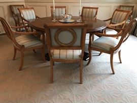 Set of Ten Chairs with Carved Wreath Detail