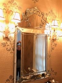 Venetian Style Mirror by Horchow 30W X 52H