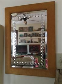 Velvet framed French Deco mirror: $95 each. 