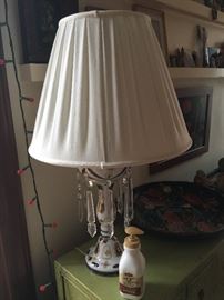 Czech Glass Lamp - $125.