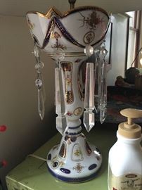 Czech Glass Lamp - $125.