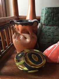 $25 on Bulldog pottery. $15 for twisted pottery. (Relocated to the textiles room)