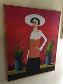 Walter Piepke 33"x41" (note small chip on right eye)