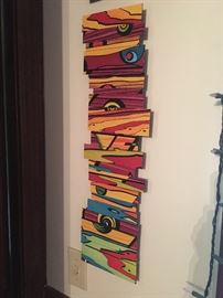 Warren Hicks "Punctual Meanderings" magnetic totem 24 3/4" x 8"