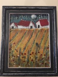 Liz Sullivan - framed size is 8x10" "Three Barns"