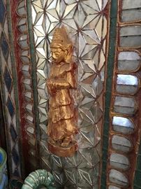 Close up of inlaid door panel