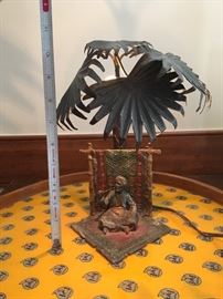 1920s Austrian Polychrome Moorish Mood Lamp 