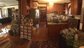 This is the view if you've walked through the library and kitchen and turn around. To the left is our checkout room. 