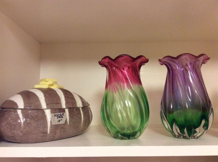 Beautiful color glass vases