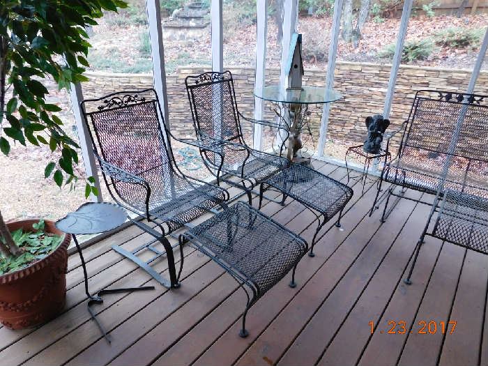 Wrought Iron patio furniture.