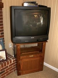 Ice box style TV stand