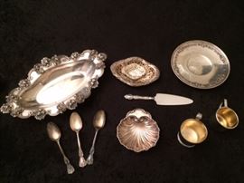 Sterling silver items - some are monogrammed with a "G"