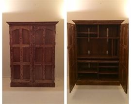 Computer armoire - closed and opened up