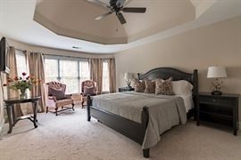 King Size bed set with two side night stands.