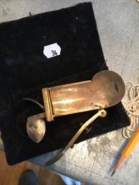 Thomas Jefferson Lancing device brass spring loaded