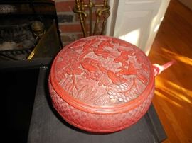 Large Chinese Cinnabar box