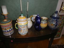 Italian and Mexican pottery
