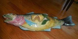 Interesting Covered Fish Serving Dish, large size