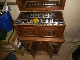 Converted to a Bar from an old Floor Model Radio