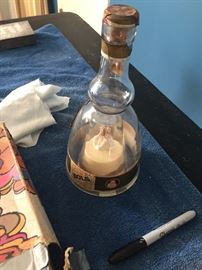 vintage Bols bottle with musical piece inside
