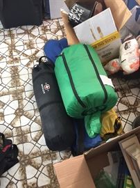 camping, sleeping bags