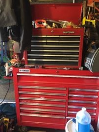 Just the upper part of the craftsman toolbox is for sale.. but all tools inside both pieces are for sale... there are tons and in excellent condition
