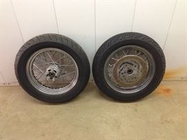 Harley 2006 motorcycle wheels/rims...other Harley parts too