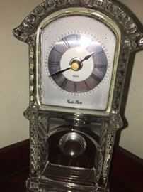 Castle Reine 24% Lead Crystal Clock with Pendulum
