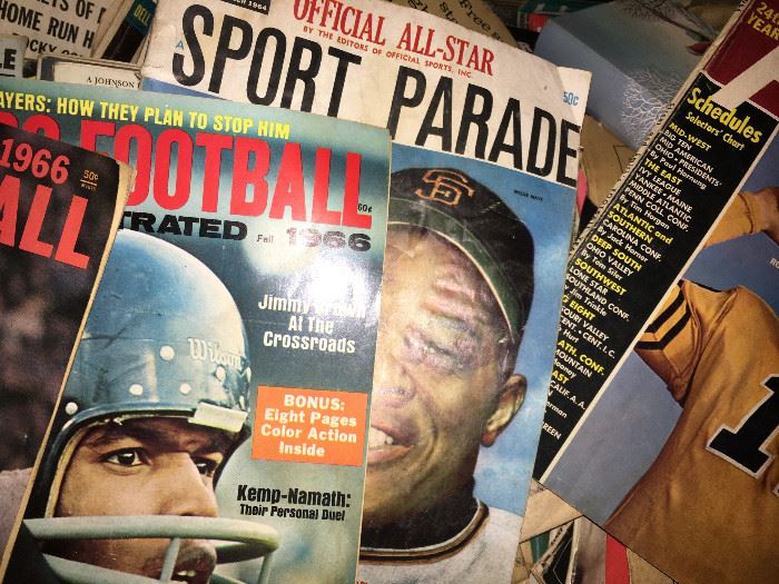 Collectible sports magazines