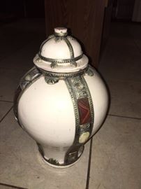African Art - Moroccan Safi vase.  Hand made, hand painted. 