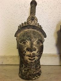 African Art - Bronze head sculpture