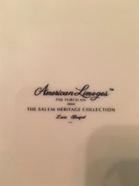 American Limoges Fine Porcelain China - Salem Heritage Collection
