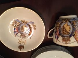 Vintage 1953 JOHNSON BROTHERS Ironstone CORONATION QUEEN ELIZABETH II Cup & Saucer