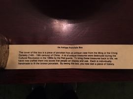 Antique Porcelain Box with antique Chinese porcelain top