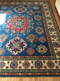 8'3" x 9'11" - Hand Knotted Blue Wool Rug