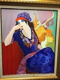 Tarkay Original on Canvas - Canvas Size is 20" x 24"