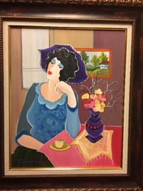 Tarkay Original on Canvas - Canvas Size is 20" x 24"