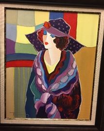 Tarkay Original on Canvas - Canvas Size is 20" x 16"