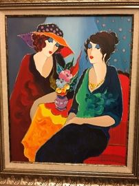 Tarkay Original on Canvas - Canvas Size is 18" x 22"