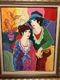 Tarkay Original on Canvas - Canvas Size is 18" x 22"