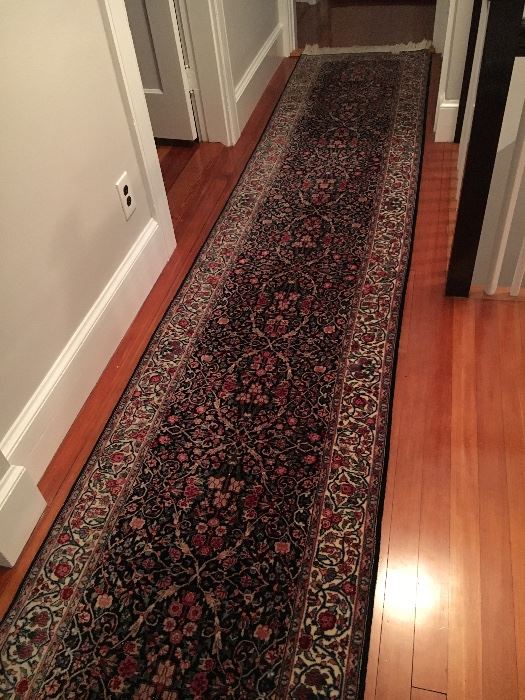 This one is my favorite, soft as silk - Tabriz hand knotted. Very long runner - 29" wide