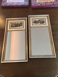 Vintage Etchings of Boston, mirrored bottom