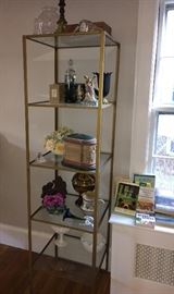 Vintage glass shelves, pair