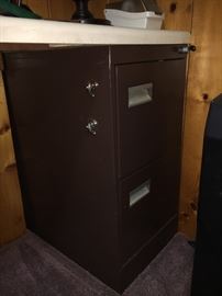 file cabinet, with key