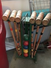 vintage croquet set