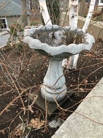 Concrete birdbath