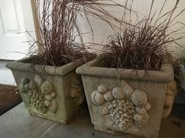 Square concrete planters