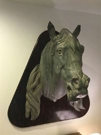 Zinc horse head, circa1880