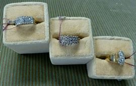 Gold rings and diamonds